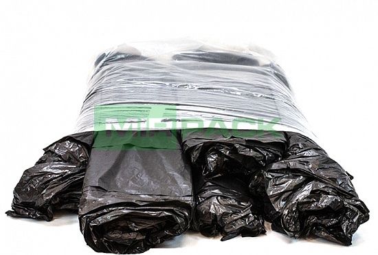 Мешки для мусора 90л, 45 мкм пачках, 500 шт, черный, обезличенные - Вид 3